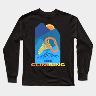 rock climbing retro style Long Sleeve T-Shirt